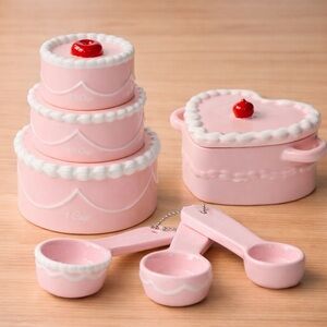 Target Bullseye Playground Coquette Pink Cake Measuring Cups, Spoons, & Bakeware